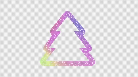 Icon tree large is made up of LED square shapes that shimmer and flicker. There Stock Footage 301082643