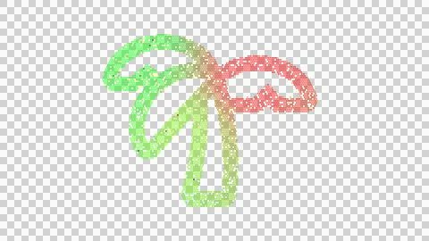 Icon tree palm is made up of LED square shapes. There are bright diodes and Stock Illustration
