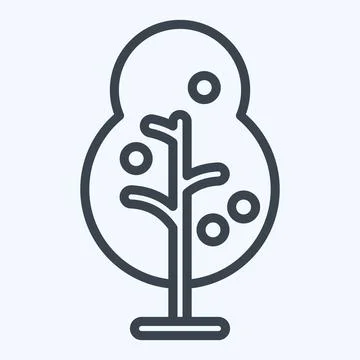 Icon Tree. suitable for City Park symbol. line style. simple design editable. Stock-Illustration