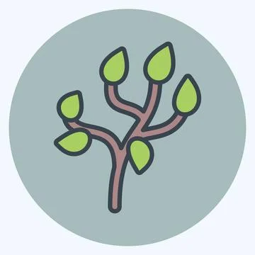 Icon Tree. suitable for Garden symbol. color mate style. simple design editab Stockillustratie