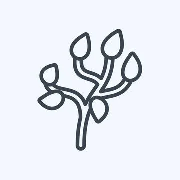 Icon Tree. suitable for Garden symbol. line style. simple design editable. de Illustrazione stock