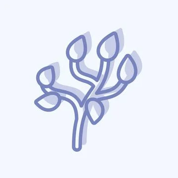 Icon Tree. suitable for Garden symbol. two tone style. simple design editable イラスト素材