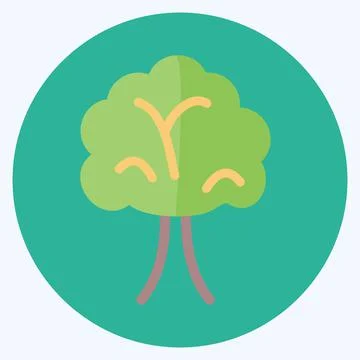 Icon Tree. suitable for garden symbol. flat style. simple design editable. de Stock Illustration