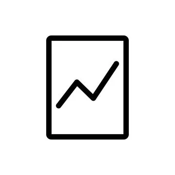 Icon of Trend Line Graph with Upward Arrow on Minimalist Background Stock Illustration