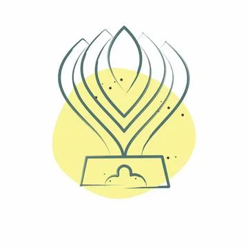 Icon Trophy. related to Racing symbol. Color Spot Style. simple design edit.. Stock Illustration