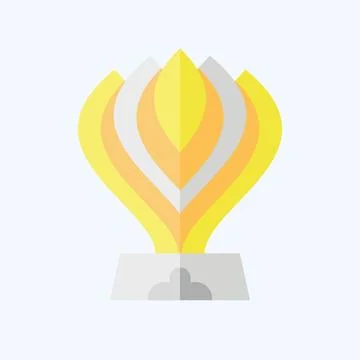 Icon Trophy. related to Racing symbol. flat style. simple design editable. .. Stock Illustration