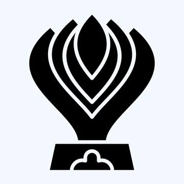 Icon Trophy. related to Racing symbol. glyph style. simple design editable... Stock Illustration