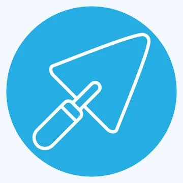 Icon Trowel 2. related to Building Material symbol. blue eyes style. simple.. Ilustración de archivo