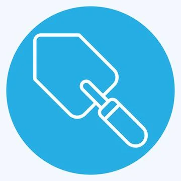 Icon Trowel. related to Building Material symbol. blue eyes style. simple d.. 스톡 일러스트