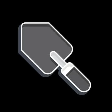 Icon Trowel. related to Building Material symbol. glossy style. simple desi.. 스톡 일러스트
