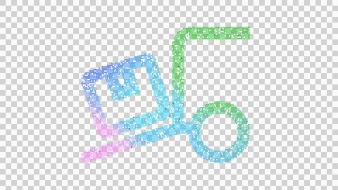 Icon truck loading is made up of LED square shapes. There are bright diodes and Stock Illustration