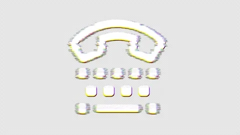 Icon tty is distorted. Glitch. Noise, chromatic aberration, geometric Stock Footage 304862078