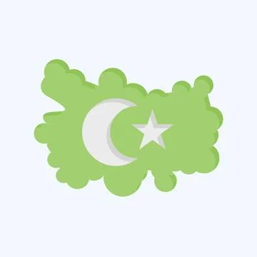 Icon Turkey Map. related to Turkey symbol. flat style. simple design editab.. Stock Illustration