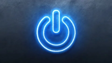 Icon turn on - off sign with power effect  animation seamless. Looped. Stock Footage 130932320