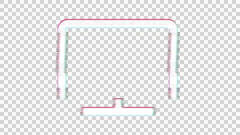 Icon tv is distorted. Glitch. Noise, chromatic aberration, geometric distortion Stock Illustration