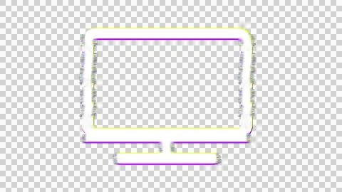 Icon tv is distorted. Glitch. Noise, chromatic aberration, geometric distortion Stock Illustration