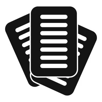 Icon of two documents representing paperwork Stockillustratie