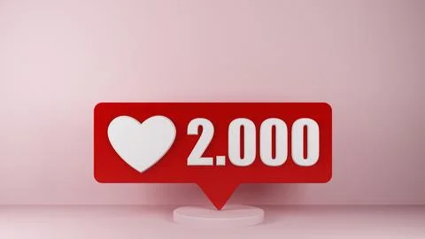 Icon with two thousand likes with copy space Stock Illustration