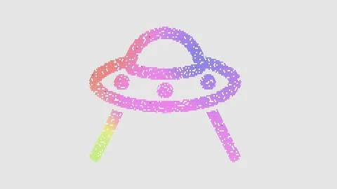 Icon ufo beam is made up of LED square shapes that shimmer and flicker. There Stock Footage 301080421