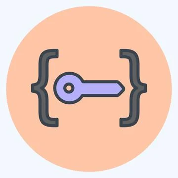 Icon Unlock Code. suitable for Programming symbol. color mate style. simple d 스톡 일러스트