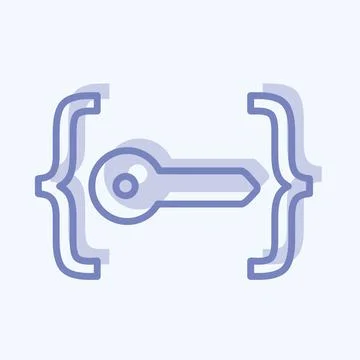 Icon Unlock Code. suitable for Programming symbol. two tone style. simple des Illustration