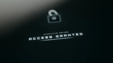 Icon of an unlocked padlock, Authorization Confirmed, Access Granted Stock Footage 331571348