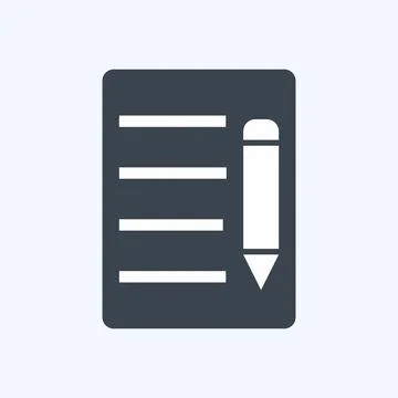 Icon Update Document. suitable for User Interface symbol. glyph style. simple Illustrazione stock