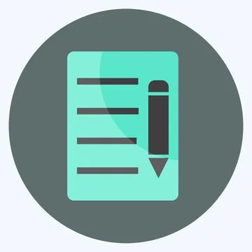 Icon Update Document. suitable for User Interface symbol. flat style. simple  Illustrazione stock