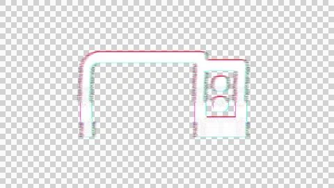 Icon usb drive is distorted. Glitch. Noise, chromatic aberration, geometric 스톡 일러스트