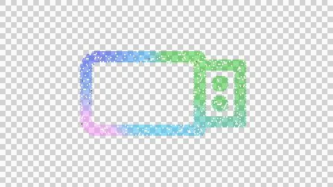 Icon usb drive is made up of LED square shapes. There are bright diodes and Stock Illustration