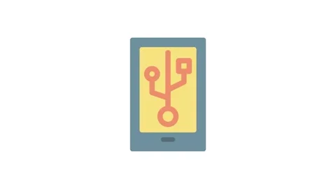 Icon of a USB drive symbolizing external storage solution. Stock Footage 333102638