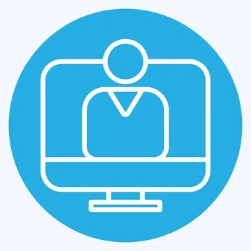 Icon user Acceptance Test. related to Business Analysis symbol. blue eyes s.. Stock-Illustration