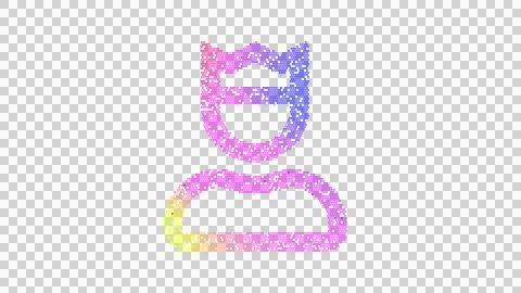 Icon user crown is made up of LED square shapes. There are bright diodes and Stock Illustration
