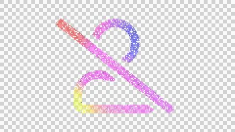 Icon user slash is made up of LED square shapes. There are bright diodes and Illustrazione stock