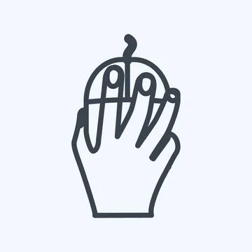 Icon Using Mouse. suitable for Hand Actions symbol. line style. simple design Illustrazione stock