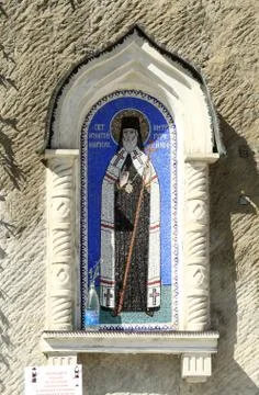 Icon from Uspensky Cave Monastery 库存照片