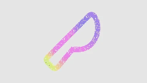 Icon utensil knife is made up of LED square shapes that shimmer and flicker. Stock Footage 301170845