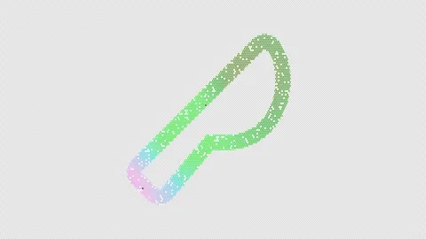Icon utensil knife is made up of LED square shapes that shimmer and flicker. Stock Footage 301175259