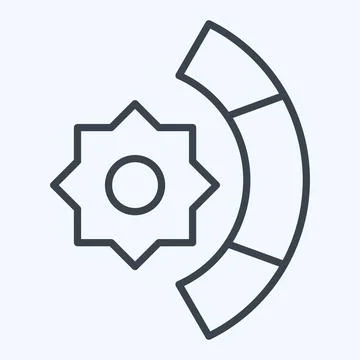 Icon UV Level. related to Spf and Sun symbol. line style. design editable Stock Illustration