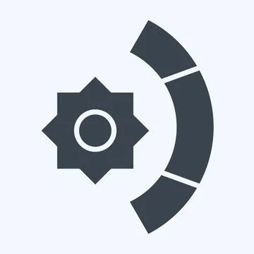 Icon UV Level. related to Spf and Sun symbol. glyph style. design editable Stock Illustration
