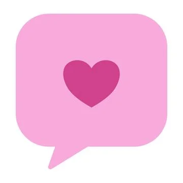 Icon valentine flat art style pink Stock-Illustration