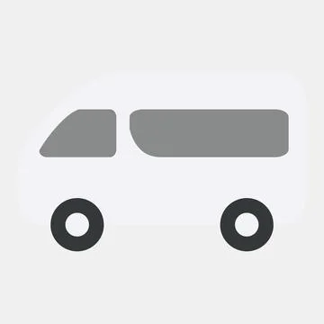 Icon van. Transportation elements. Icons in flat style. Good for prints, po.. Stock Illustration