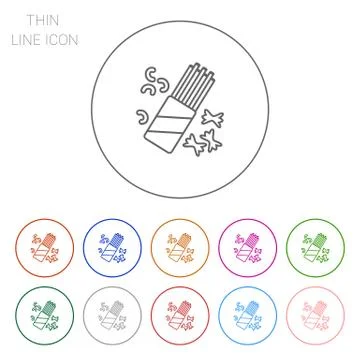 Icon of various pasta types Stock Illustration