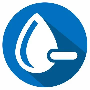 Icon Vector of Blood Type-2 - Long Shadow Style Stock Illustration