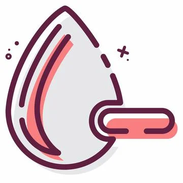Icon Vector of Blood Type-2 - MBE Style Stock Illustration