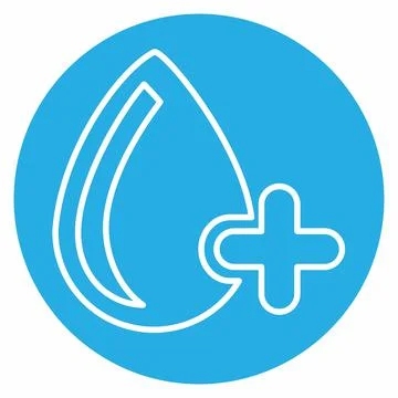 Icon Vector of Blood Type - Blue Eyes Style Stock Illustration