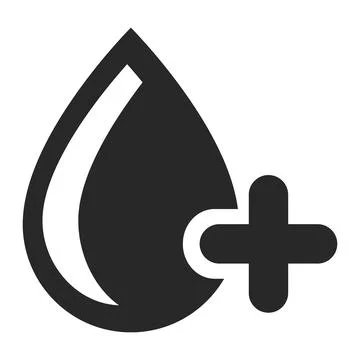 Icon Vector of Blood Type - Glyph Style Stock Illustration