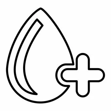 Icon Vector of Blood Type - Line Style Stock Illustration