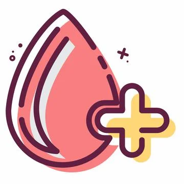 Icon Vector of Blood Type - MBE Style Stock Illustration