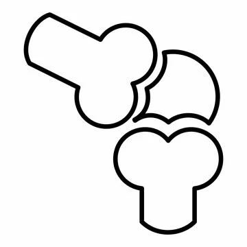 Icon Vector of Bone - Line Style Stock Illustration
